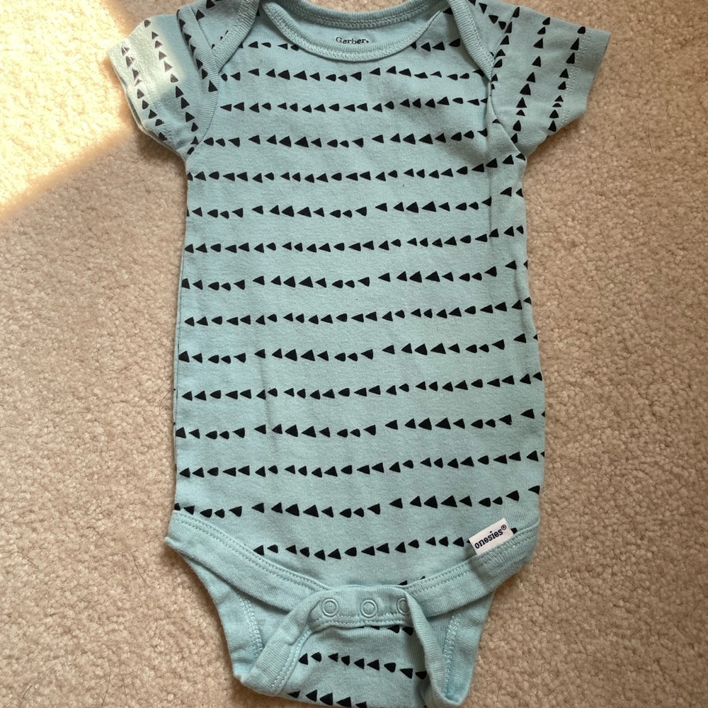 Carter's Teal and Black Triangle Baby Bodysuit